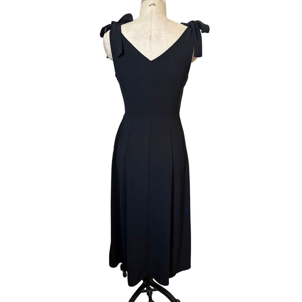 Mossimo Black Tie Shoulder Midi Fit & Flare Dress Size Small - Picture 4 of 7